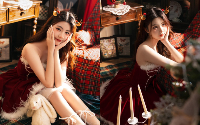 Ái nữ 15 tuổi nhà Quyền Linh đẹp mãn nhãn trong bộ ảnh giáng sinh, đến lớn còn đỉnh cỡ nào? Ảnh 2