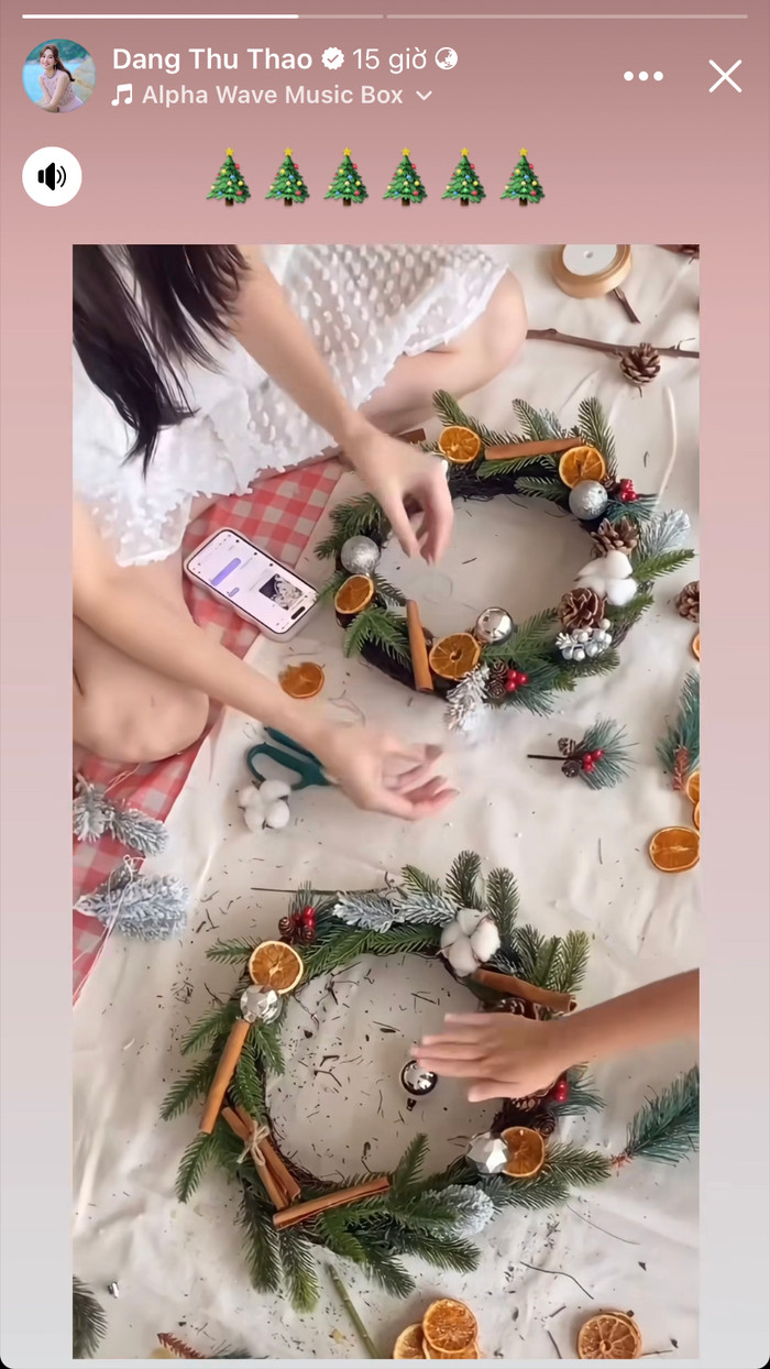 Cuối cùng Đặng Thu Thảo và con gái đã hoàn thành đồ trang trí. Nhiều khán giả vô cùng thích thú khi được ngắm nhìn món đồ do đích thân ái nữ nhà nàng hậu thực hiện