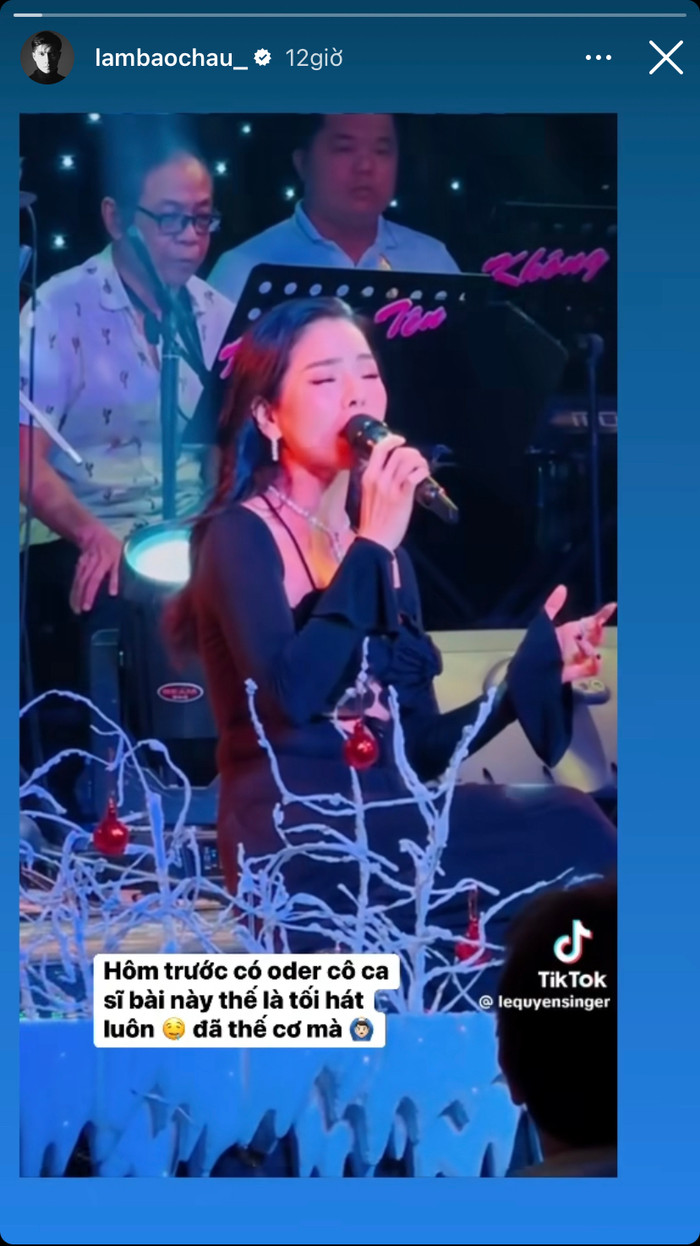 Lệ Quyên đã chủ động hát bài hát bạn trai yêu thích tại một phòng trà nổi tiếng ở thành phố Hồ Chí Minh