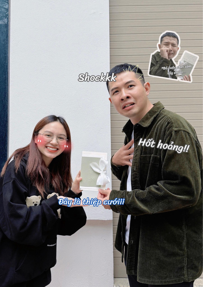 Hà Mã Tấu đã đi phát thiệp cưới sau thời gian ngắn được bạn trai cầu hôn