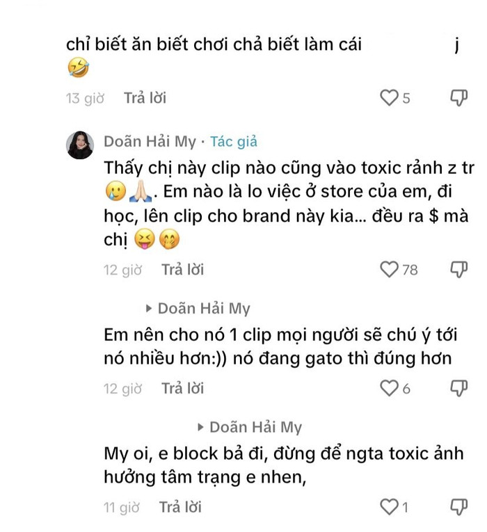 Nhiều người hâm mộ khuyên Doãn Hải My không nên để tâm tới những bình luận tiêu cực