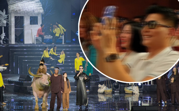 Nam ca sĩ mang trâu lên sân khấu biểu diễn, Lệ Quyên có phản ứng khi ngồi cạnh Lâm Bảo Châu Ảnh 2