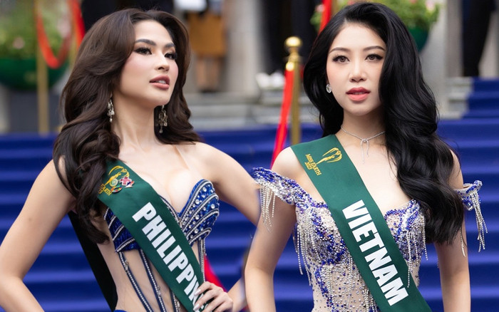 Vừa nhập cuộc, đại diện Việt Nam - Philippines đã cạnh tranh khốc liệt ở Miss Earth 2023 Ảnh 2