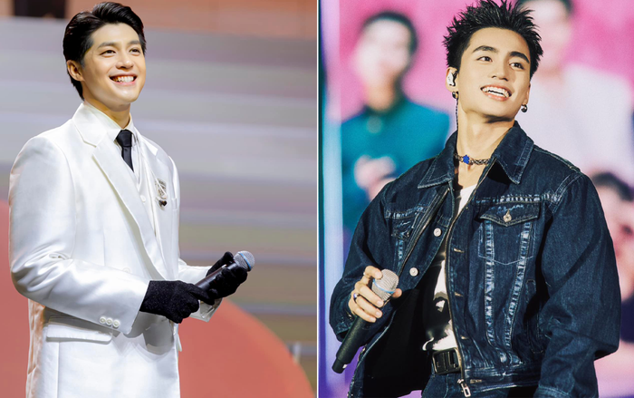 Hình ảnh của Noo Phước Thịnh và MONO trong đêm diễn tại Thái Bình. 