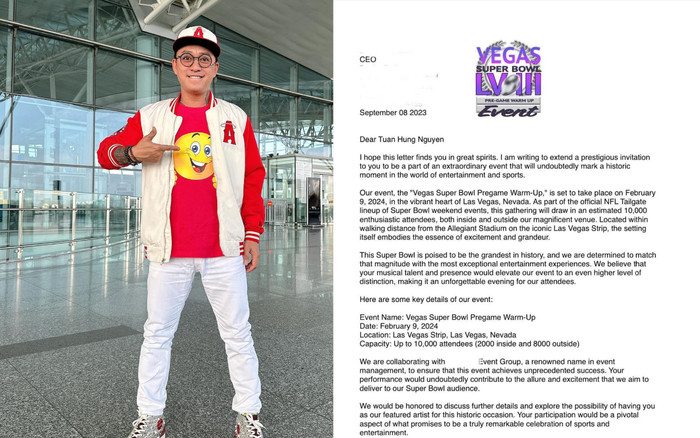 Tuấn Hưng rút khỏi sự kiện khởi động Super Bowl 2024 Ảnh 2