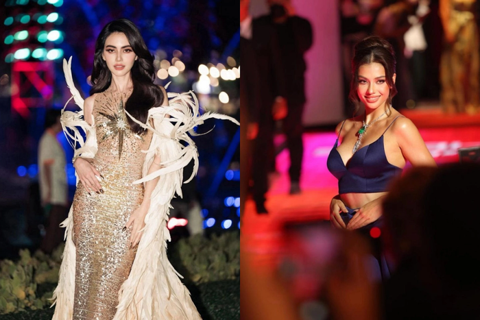 Mai Davika (trái) và Anntonia Porsild cùng xuất hiện chung một sự kiện nhưng tâm điểm lại thuộc về nàng hậu quốc tế.&nbsp;
