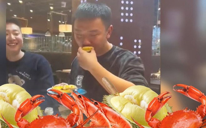 7 người ăn hết 300 con cua, 50 quả sầu riêng trong một bữa buffet Ảnh 2
