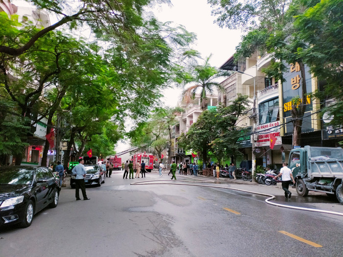 Khu vực hiện trường xảy ra vụ hỏa hoạn.