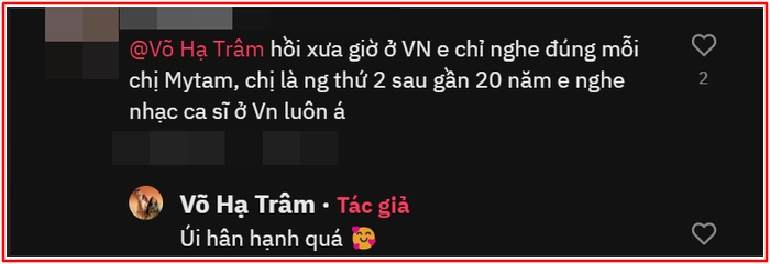 Người hâm mộ Mỹ Tâm bất ngờ nhắn gửi điều đặc biệt đến Võ Hạ Trâm Ảnh 2