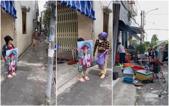 'Tân trạng nguyên' vừa tốt nghiệp lớp lá về làng và màn chúc mừng cực đáng yêu của cô chú hàng xóm Ảnh 2