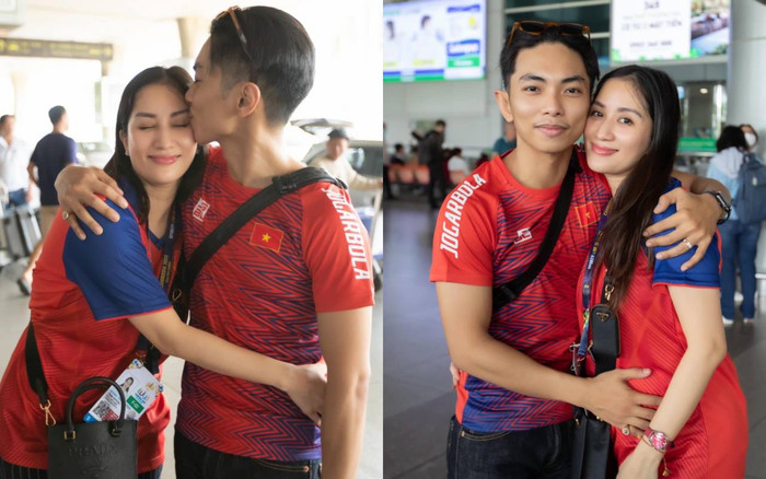 Khánh Thi bầu 5 tháng trở về từ SEA Games: Được ông xã ôm hôn tình cảm, tiết lộ điều đặc biệt Ảnh 2