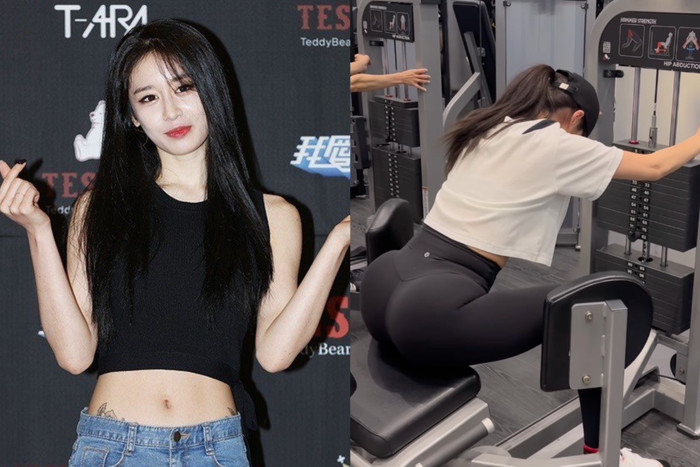  Một thành viên nhóm nhạc T-ara gây xôn xao cõi mạng khi dùng tạ 80 kg để tập vòng 3 Ảnh 2