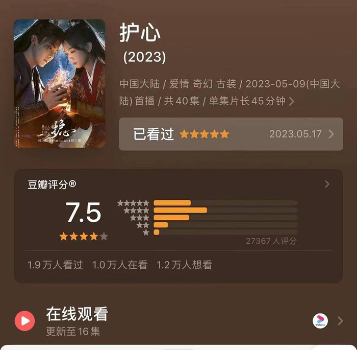  Hộ Tâm mở điểm Douban, bị chê flop vẫn vượt mặt phim của Bạch Lộc, Dương Tử và Địch Lệ Nhiệt Ba Ảnh 1