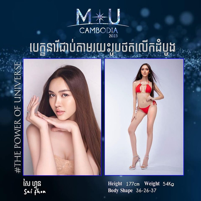 Trong danh sách vừa công bố cách đây không lâu, fan sắc đẹp khá bất ngờ khi thí sinh Sai Fhon - mỹ nhân chuyển giới nổi tiếng tại Campuchia đã ghi danh.&nbsp;