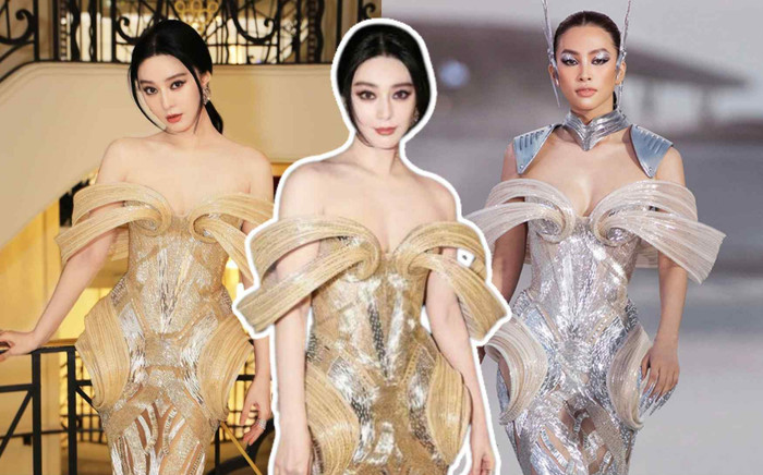 Phạm Băng Băng 'đọ sắc' cùng hoa hậu Tiểu Vy trong mẫu đầm của NTK người Việt Ảnh 2