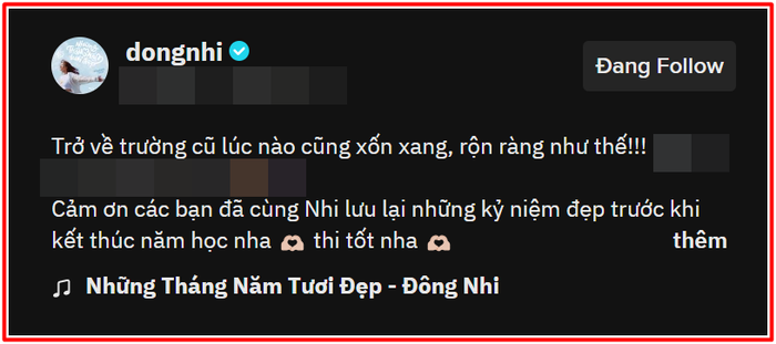  Đông Nhi diện áo dài trắng, trở về trường xưa làm điều đặc biệt cùng hàng trăm học sinh Ảnh 1