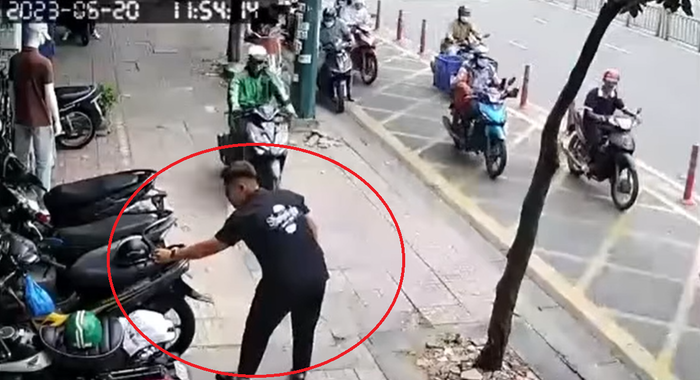 Thanh niên chỉnh góc quay rất nhiết huyết