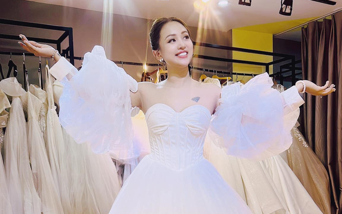 Diện váy cưới lộng lẫy, Vân Hugo được dân tình réo ngày 'chốt đơn' với chồng doanh nhân Ảnh 2