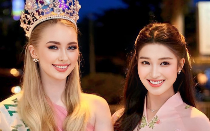 Hoa hậu Quốc tế 2022 đáp cánh tại Việt Nam, nhan sắc búp bê có bị Phương Nhi 'át vía'? Ảnh 2