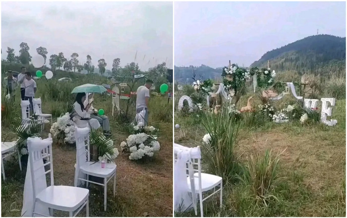 Bắt chước làm đám cưới theo kiểu hòa mình với thiên nhiên, cặp đôi khiến dân tình tá hỏa vì trông 'sợ sợ' Ảnh 2