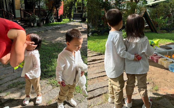 Kim Lý khoe khoảnh khắc bình yên bên con nhưng nhóc tỳ Leon lại chiếm spotlight vì điều này Ảnh 2