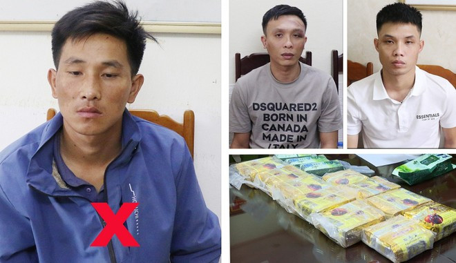 Vàng A Tùng (X) và các đối tượng cùng tang vật bị bắt giữ. (Ảnh: PL&XH)