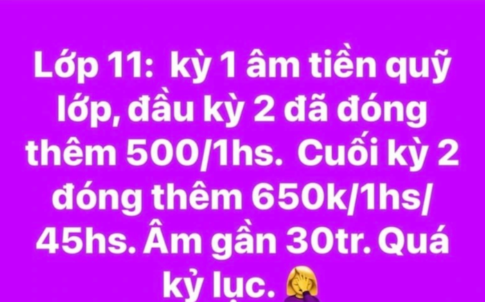  Thông tin một lớp học ở Quảng Bình 'âm' 30 triệu tiền quỹ là không đúng Ảnh 2