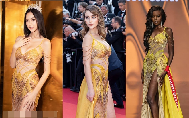 Hoa hậu Bảo Ngọc - Hoa hậu Hoàn cầu đụng váy với mỹ nhân Hollywood: Ai hạ gục ai trên thảm đỏ? Ảnh 2