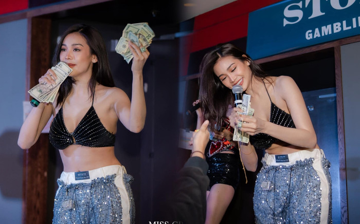 Hoa hậu Engfa Waraha mặc 'áo bé xíu', khoe 'núi tiền' trong concert tại Mỹ Ảnh 2