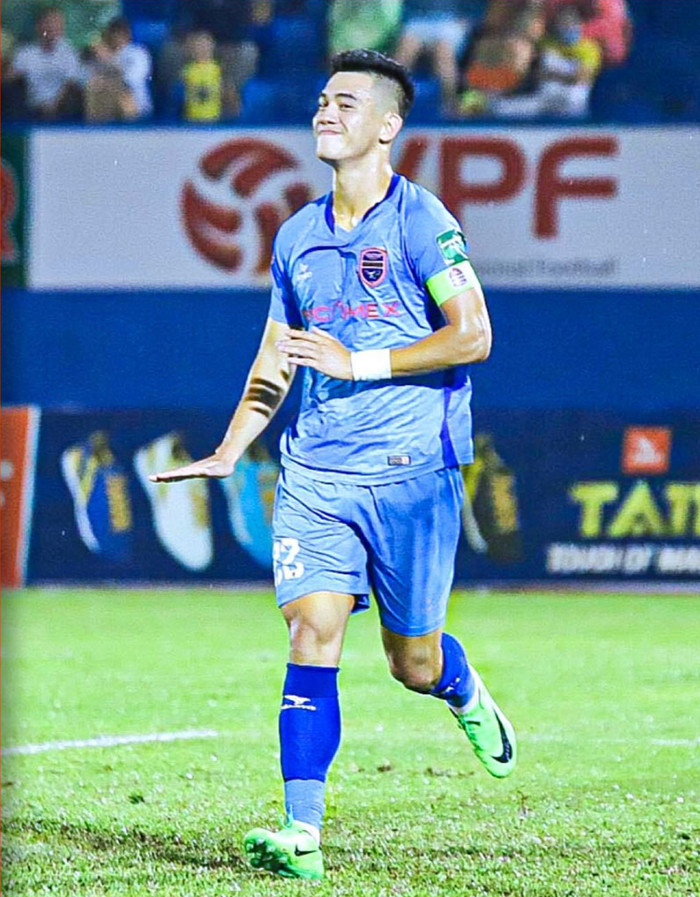Tiền đạo Nguyễn Tiến Linh đã có bàn thắng đầu tiên ở V.League 2023. Ảnh: CLB Bình Dương