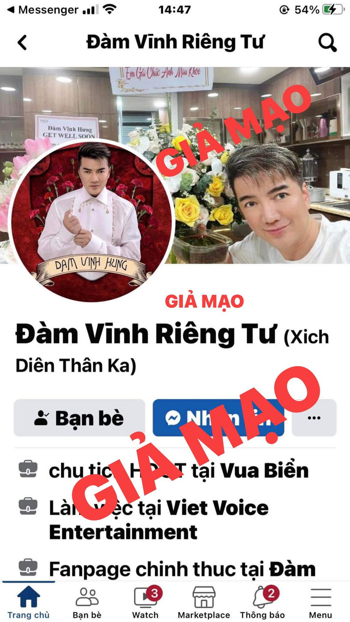  Bị giả mạo tài khoản riêng tư, ca sĩ Đàm Vĩnh Hưng đăng đàn tuyên bố đanh thép Ảnh 2