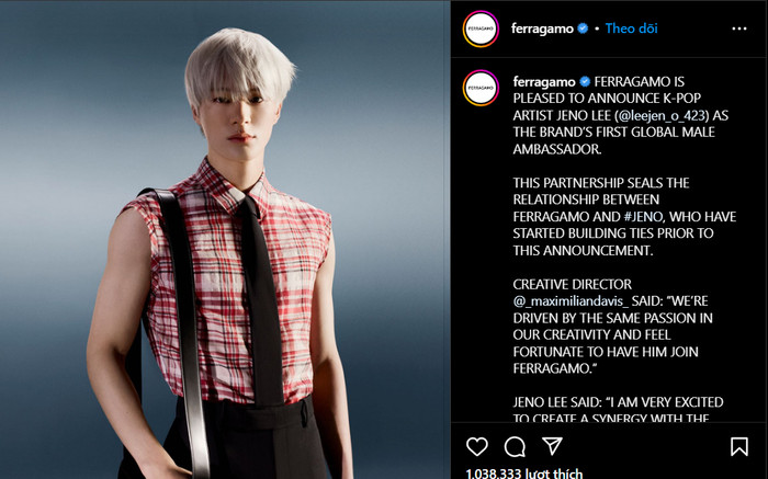 Nam đại sứ toàn cầu đầu tiên trong lịch sử thương hiệu Ferragamo gọi tên Jeno (NCT) Ảnh 2