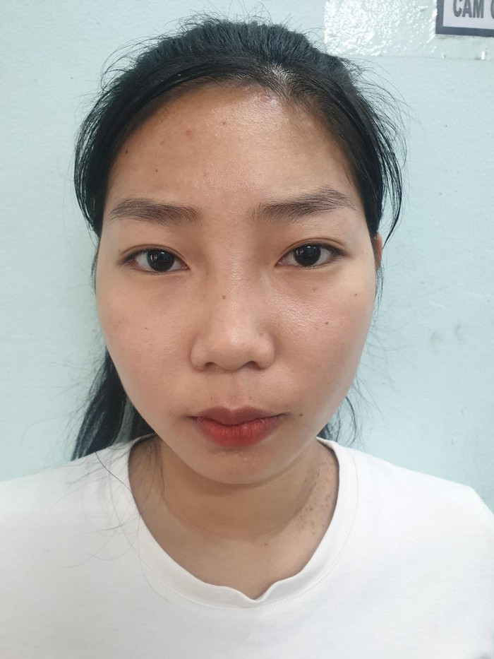 Lê Thu Thảo tại cơ quan công an. (Ảnh: CAHN).