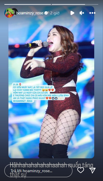 Story mới nhất của Hòa Minzy ở tài khoản cá nhân