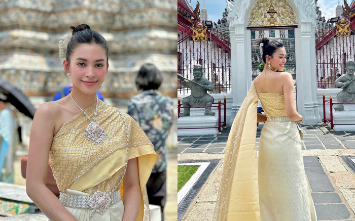 Hoa hậu Tiểu Vy diện trang phục truyền thống Thái Lan, liệu có đọ lại Thuỳ Tiên trước đó? Ảnh 2