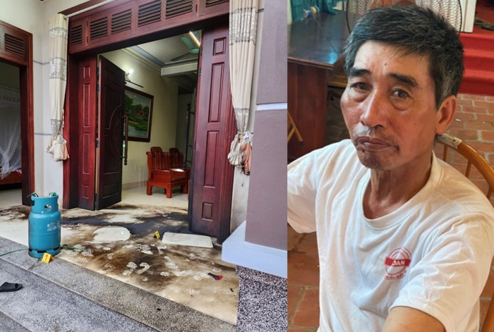 Hiện trường xảy ra vụ việc và đối tượng Từ Minh Toán. (Ảnh: CABG).