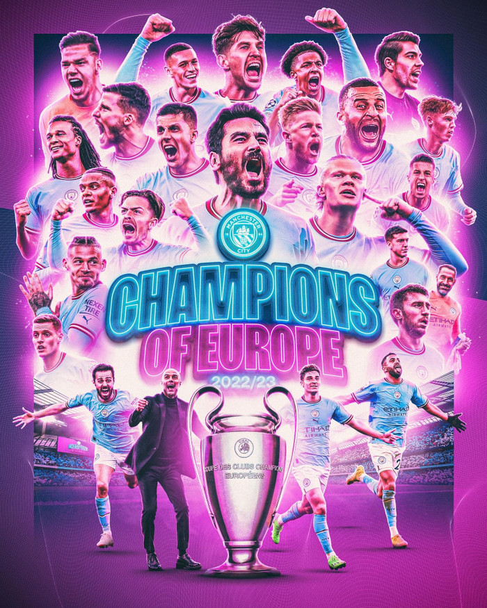 Man City đã đánh bại Inter Milan 1-0 để vô địch Chmapions League 2022/2023.