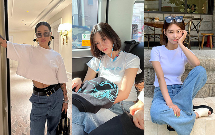 Tủ đồ của sao Hàn luôn có áo phông trắng và quần jeans, outfit đơn giản nhưng mặc hoài không chán Ảnh 2
