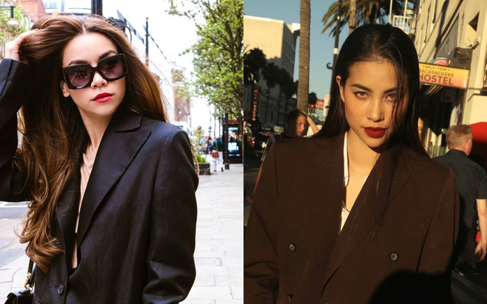 Cặp chị em Hà Hồ, Phạm Hương diện suit khiến fans đứng ngồi không yên: Bạn thích 'phú bà' nào hơn? Ảnh 2