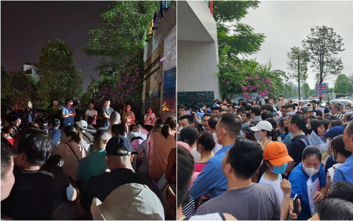 Phụ huynh xếp hàng xuyên đêm nộp hồ sơ cho con vào lớp 1 ở Hà Nội Ảnh 2