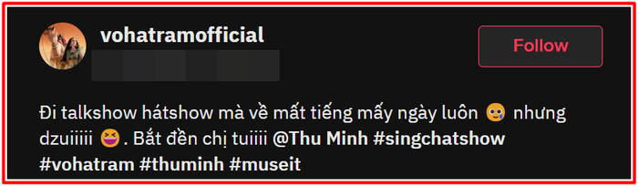  Võ Hạ Trâm bị 'mất tiếng' sau khi hát với Thu Minh, lên tiếng 'bắt đền' đàn chị Ảnh 2