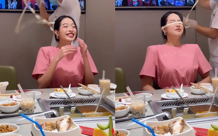 Hoa hậu Thanh Thủy gặp sự cố 'muối mặt' ở nhà hàng, dân tình xuýt xoa: Khổ thân, chắc chị quê lắm! Ảnh 2