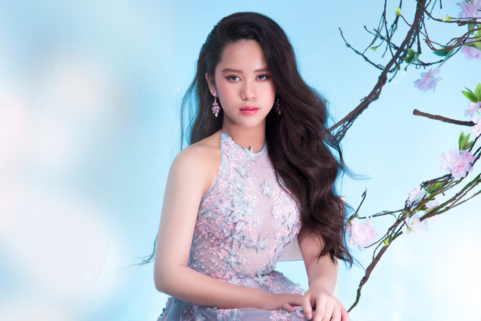 Bella Vũ - đại sứ hình ảnh cuộc thi Hoa hậu Sinh thái thiếu niên Việt Nam 2023. 