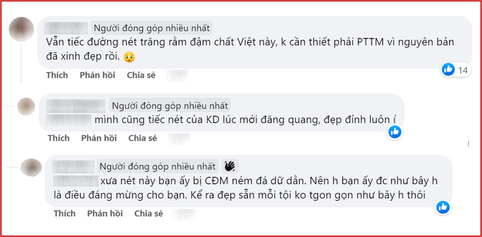 Bình luận của netizen.