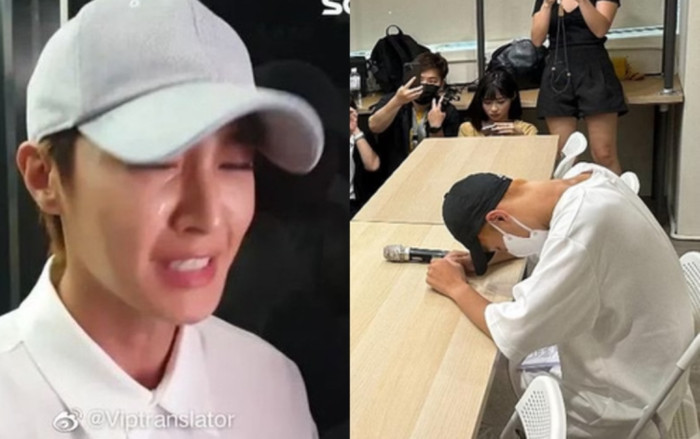 Nam ca sĩ xông thẳng vào họp báo, bật khóc xin lỗi nạn nhân bị quấy rối Ảnh 2