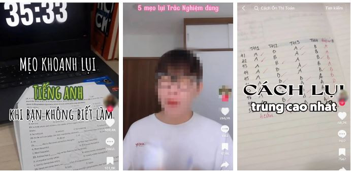 Trên TikTok hiện nay xuất hiện vô vàn clip hướng dẫn học sinh cách khoanh lụi