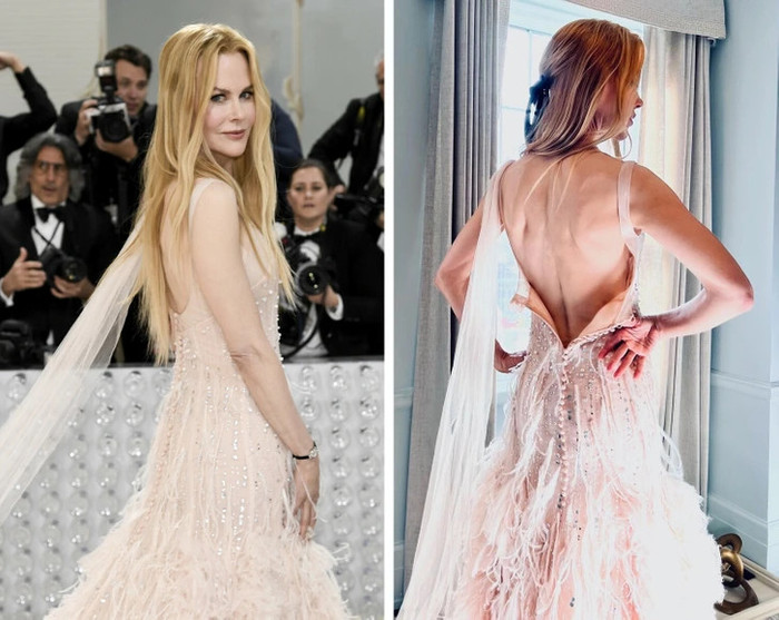 Nicole Kidman chinh phục hoàn toàn chủ đề “Vinh danh Karl” tại Met Gala 2023. Cô xuất hiện trên thảm đỏ với chiếc váy Chanel Haute Couture từ năm 2004, thời đại của Karl Lagerfeld.