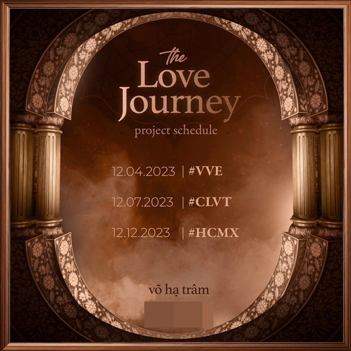 Các sản phẩm trong dự án The Love Journey được Võ Hạ Trâm phát hành trải dài đến hết năm 2023. 