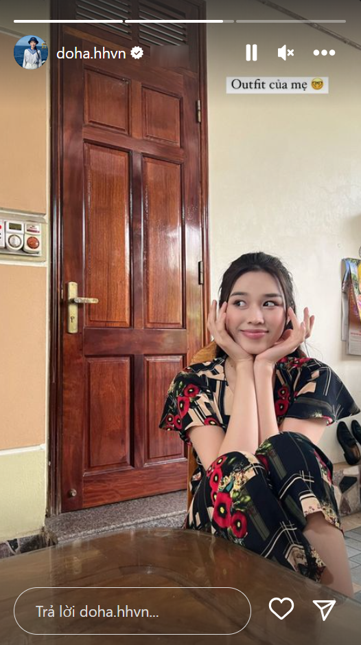 Diện đồ bộ của mẹ, Đỗ Thị Hà lộ nhan sắc 'không phần trăm' son phấn: Có còn chuẩn Hoa hậu triệu người mê? Ảnh 1