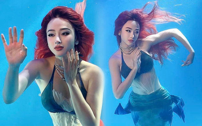 Angela Phương Trinh khoe body 'nét căng' khi hóa tiên cá, pose dưới nước mà nhan sắc quá đỉnh Ảnh 2